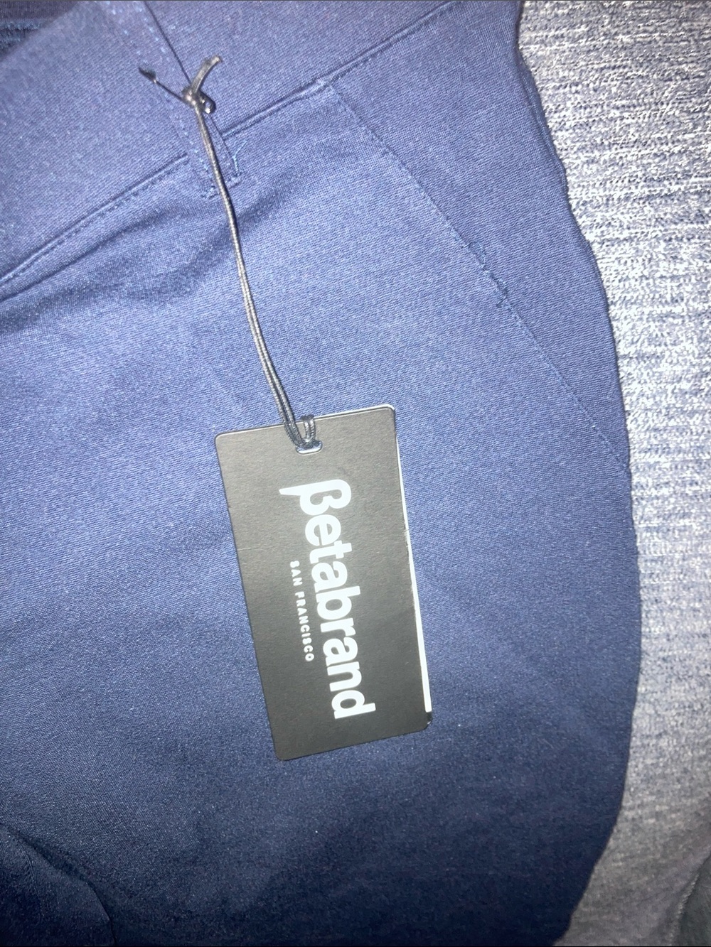 Betabrand Navy Stretch Long Leggings - Large - Picture 3 of 5